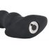 Black Velvet - oplaadbare anal parelvibrator met 5 parels (zwart)