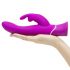 Happyrabbit Curve - oplaadbare vibrator met clitorisstimulator (paars)