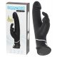 Happyrabbit Realistisch - oplaadbare vibrator met clitorisstimulator (zwart)