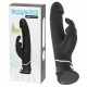 Happyrabbit Realistic - waterdichte, oplaadbare vibrator met clitorisstimulatie (zwart)