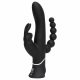 Happyrabbit Triple - oplaadbare vibrator met clitoris- en anaalarm (zwart)