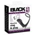 Black Velvet - oplaadbare siliconen anale vibrator met penisring (zwart)