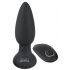 Zwarte Fluweel - oplaadbare, draadloze anale vibrator (zwart)