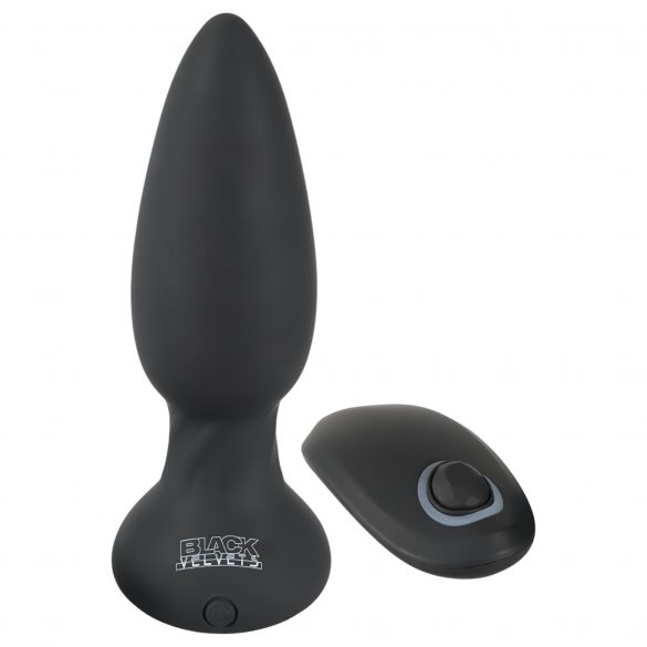 Zwarte Fluweel - oplaadbare, radiografische, pulserende anale vibrator (zwart)