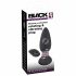 Black Velvet - oplaadbare, draadloze, roterende parelstaaf anaal vibrator (zwart)