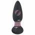 Black Velvet - oplaadbare, draadloze, roterende parelstaaf anaal vibrator (zwart)