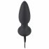 Black Velvet - oplaadbare, draadloze, roterende parelstaaf anaal vibrator (zwart)