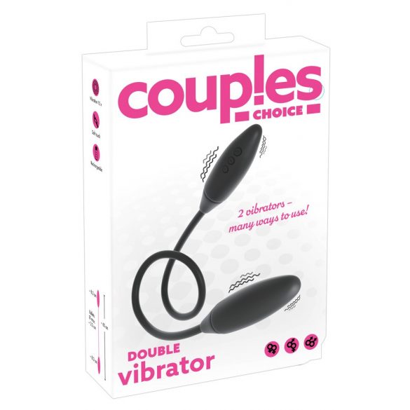 Koppels Keuze - Oplaadbare dubbele vibrator (zwart)