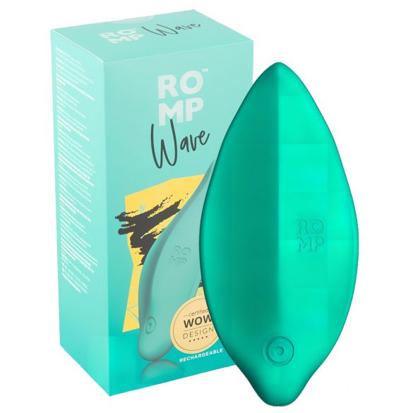 ROMP Wave - oplaadbare, waterdichte clitoris vibrator (groen)