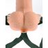 Fetish Strap-On 6 - draadloze opzetbare holle vibrator (natuurlijk)

