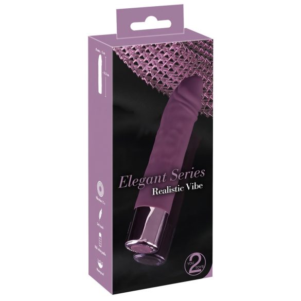 You2Toys Elegant Realistisch - oplaadbaar, waterdicht vibrator (paars)