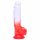 Sunfo - realistische dildo met zuignap - 21cm (doorzichtig-rood)