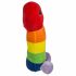 Pluchen piemel - 30 cm (regenboog)