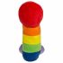 Pluchen piemel - 30 cm (regenboog)