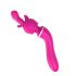 Lonely - 2in1 vervangbare kop massagetoestel en G-spot vibrator (roze)