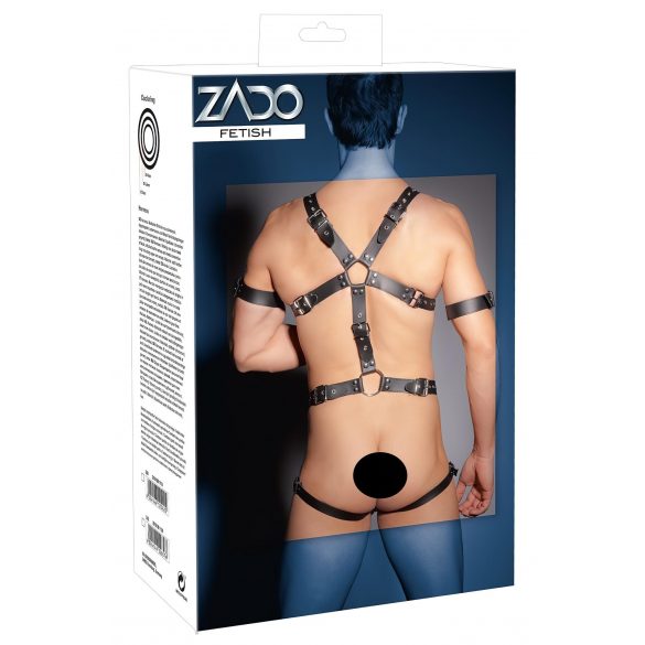 ZADO - riemen, leren lichaamsharnas body - voor mannen