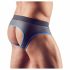 Svenjoyment - open jock slip (zwart-blauw)