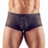 Transparante gestreepte boxer (zwart) - M