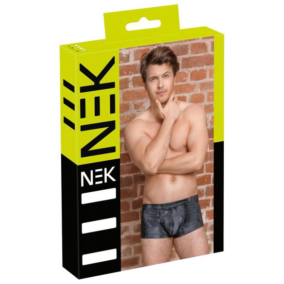 NEK - boxershort met slangenhuid patroon (zwart) - L