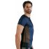 Zwarte veter-netvoering heren top (blauw) - M