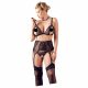 Cottelli Plus Size - Kanten lingerie set (zwart)