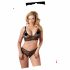 Cottelli Plus Size - Lingerieset van fijne kant (zwart) - XXL