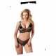 Cottelli Plus Size - Lingerieset van fijne kant (zwart) - XXXL