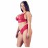 Cottelli Plus Size - zachte kanten beha set (rood)