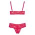 Cottelli Plus Size - zachte kanten beha set (rood)