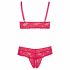 Cottelli Plus Size - zachte kanten beha set (rood)