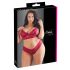 Cottelli Plus Size - zachte kanten beha set (rood) - 2XL