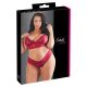 Cottelli Plus Size - zachte kanten beha set (rood) - 2XL