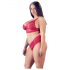 Cottelli Grandes Tailles - Ensemble Soutien-Gorge Dentelle Douce (Rouge) - 3XL