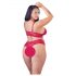 Cottelli Grandes Tailles - Ensemble Soutien-Gorge Dentelle Douce (Rouge) - 3XL