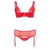 Cottelli Plus Size - Red Versatile Lingerie Set  - 90D/XL