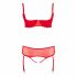 Cottelli Plus Size - Red Versatile Lingerie Set  - 90D/XL