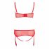 Cottelli Plus Size - Red Versatile Lingerie Set  - 90D/XL