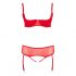 Cottelli Plus Size - Red Versatile Lingerie Set  - 95E/2XL