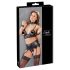 Cottelli Bondage - kanten glans lingerie set (4-delig)