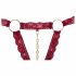 Cottelli - metalen ring, open bh set (bordeaux) - M/L