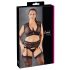 Cottelli Grote Maten - strass kant lingerie set (zwart)