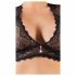 Cottelli Grote Maten - strass kant lingerie set (zwart)