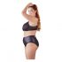 Cottelli Plus Size - kruisband beha en slip (zwart)