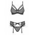 Obsessive 818-SEG-1 - Strass en Kant Lingerie Set (Zwart)