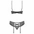 Obsessive 818-SEG-1 - Strass en Kant Lingerie Set (Zwart)