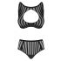 Petite Noir Exclusive - Transparent Stripe Bra Set (Black) 