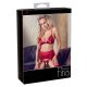 Abierta Fina - glinsterende lingerieset met ketting (rood)