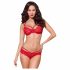 Obsessive 860-SET-3 - rozen kanten bh-set (rood)