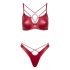 Cottelli Party - glanzende bh-set (rood) - 80B/M