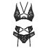 Obsessive Alessya - Lace Lingerie Set (Black) 